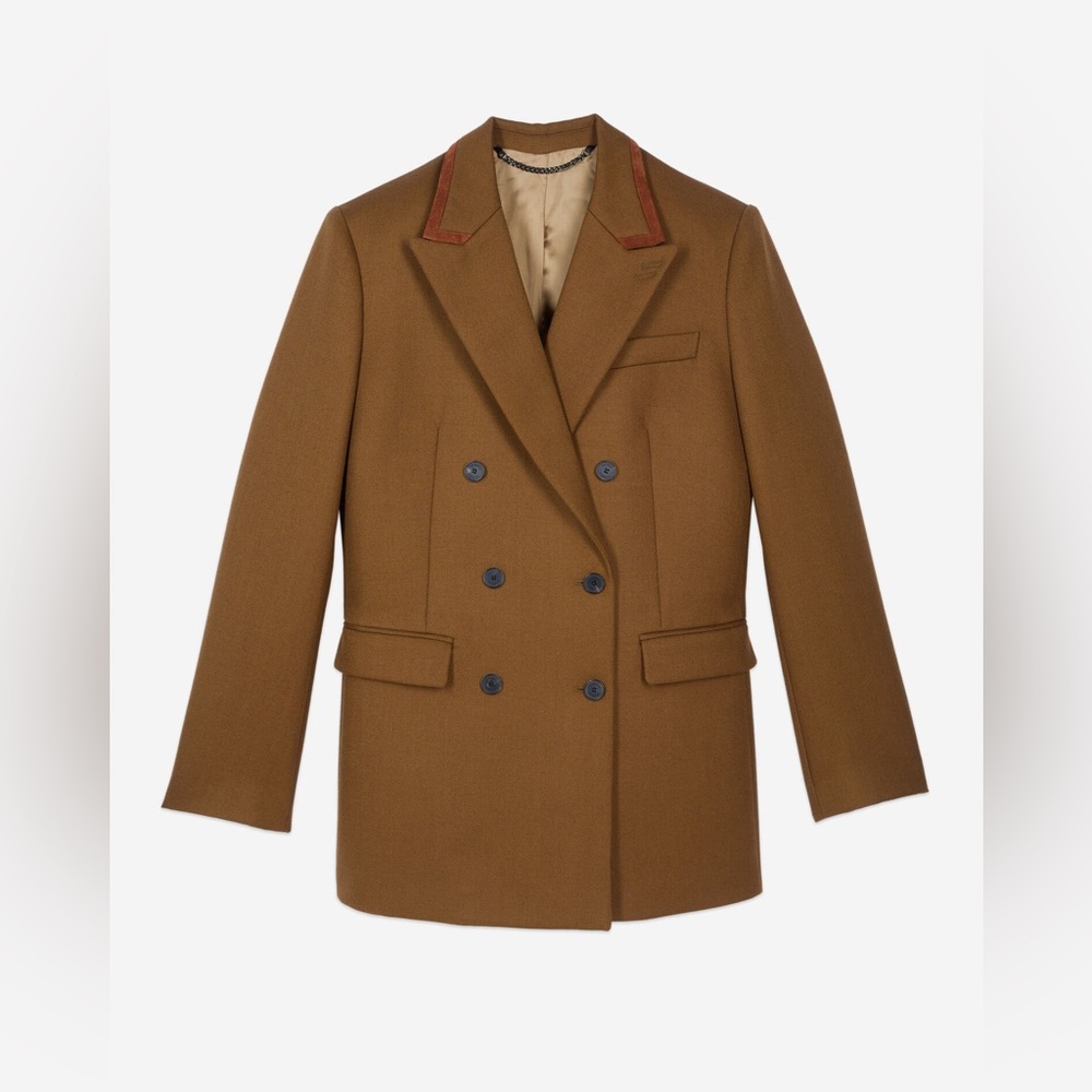 The Kooples brown wool suit blazer jacket